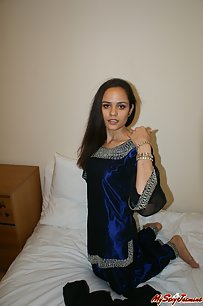 Desi Babe Jasmine In Blue Indian Dress