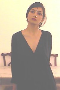 married indian posing to her hubby