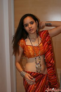 Jasime in traditional Indian ghagra cholie and dancing