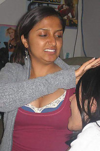 mix bag picture of indian girl showing off