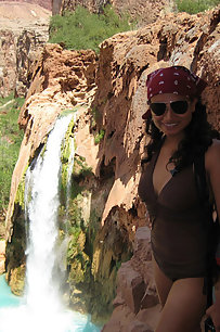 Pakistani girl on beach in bikini