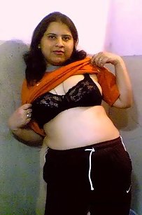 amateur indian posing in shower