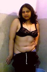 amateur indian posing in shower