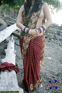 indian wife in saree stripping naked