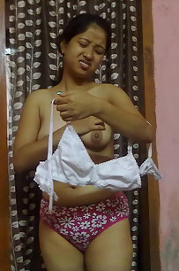 young nepali wife changing in bedroom caught on camera