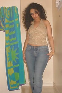 indian in her night suits posing on camera