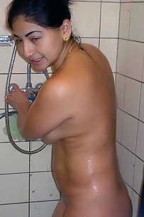 indian wife in shower