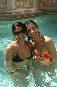 Sexy pakistani girl on beach in bikini