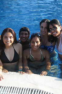 Sexy pakistani girl on beach in bikini