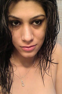 horny indian girl rubbing her pussy in shower