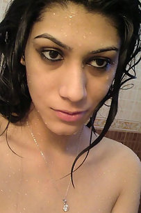 horny indian girl rubbing her pussy in shower