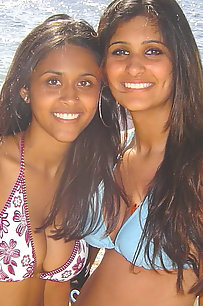 Pakistani girls in bikini at beach