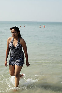 Pakistani girls in bikini at beach