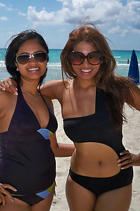 Pakistani girls in bikini at beach