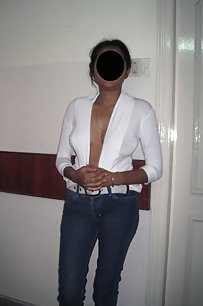 indian wife opening her blouse