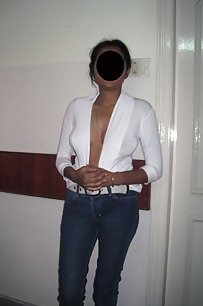 indian wife opening her blouse