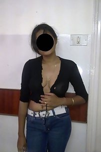 indian wife opening her blouse