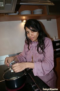 Kavya In Kitchen Naked Cooking