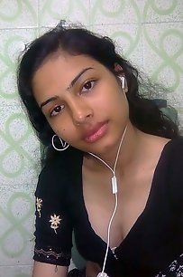 newly married indian wife with her hubby naked in bed