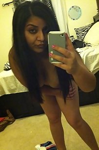 shy indian girl in lounge naked