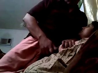 Indian Men Rubbing Cock On His Wife Soft Boobs