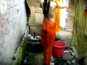 Indian girl filmed in shower filmed by neighbor